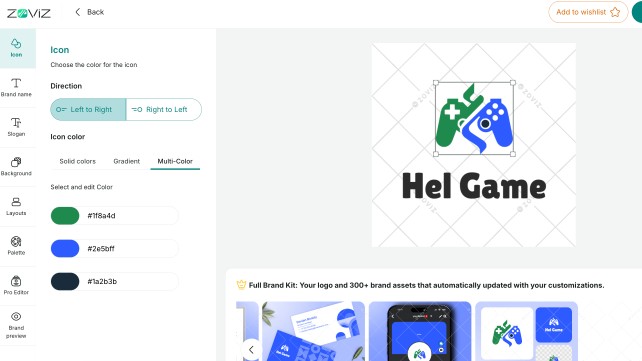 Customize a Gaming Logo through Zoviz