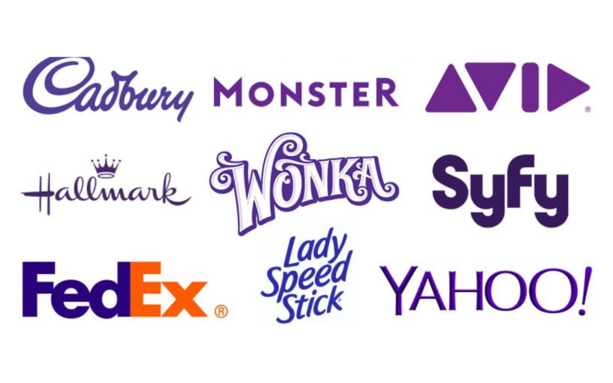 purple logos