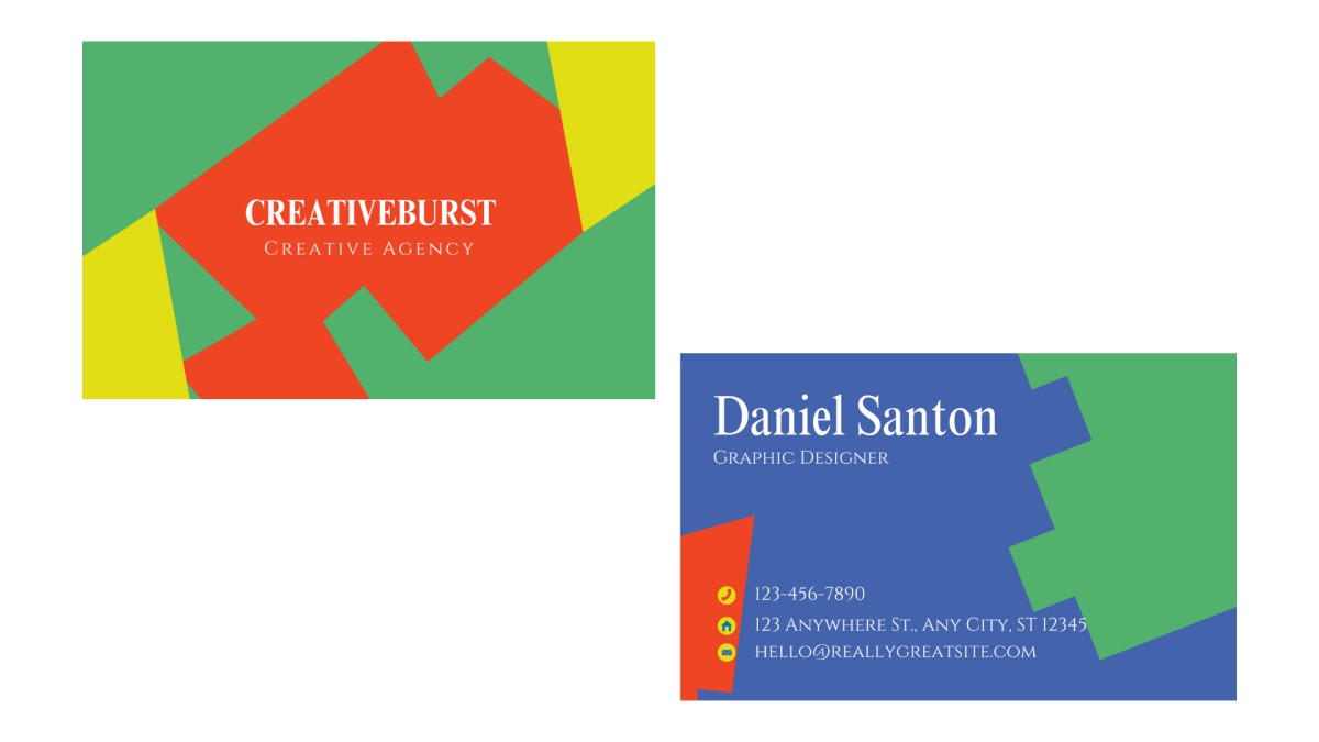 Creative burst business card