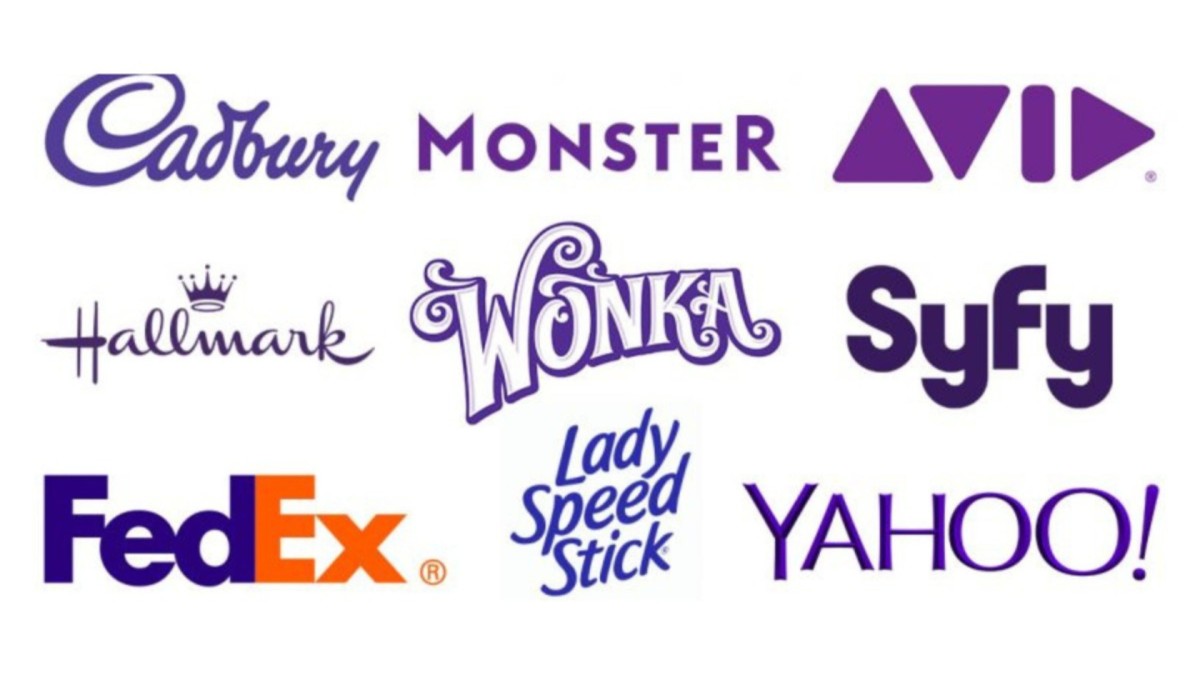 Purple color business logos