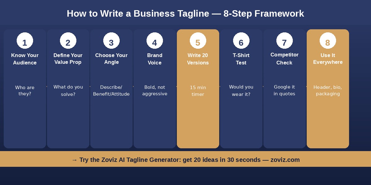 how to write tagline