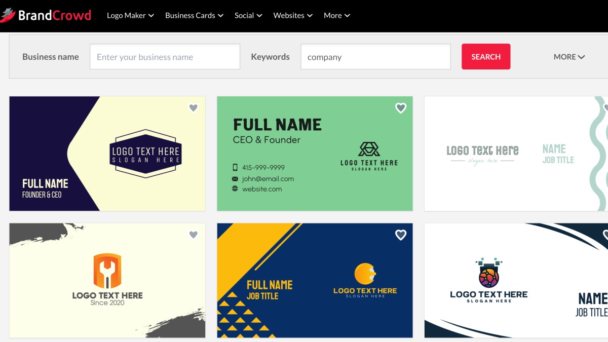 Some of BrandCrowd templates