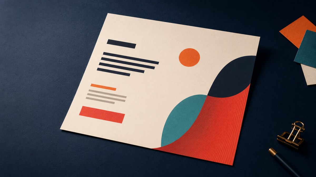 Alt text: A clean flyer design using generous white space to separate the headline, visual elements, supporting details, and call to action.