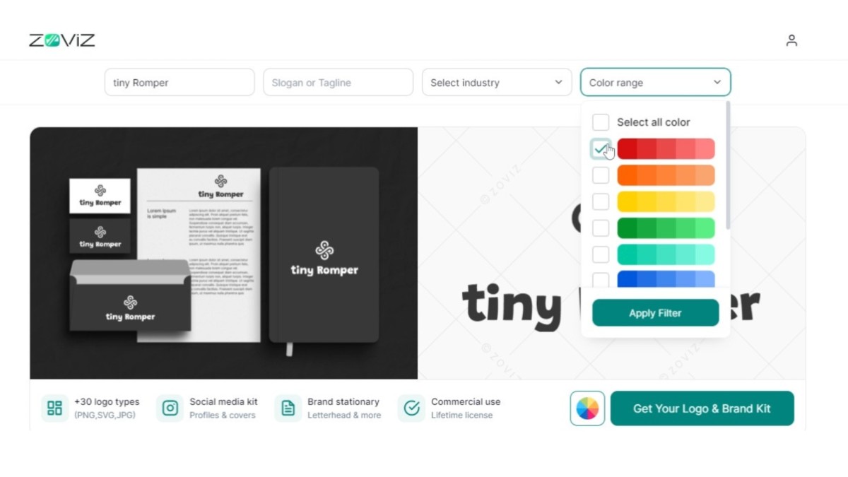 How To Change The Color Of A Logo With Zoviz Logo Maker 