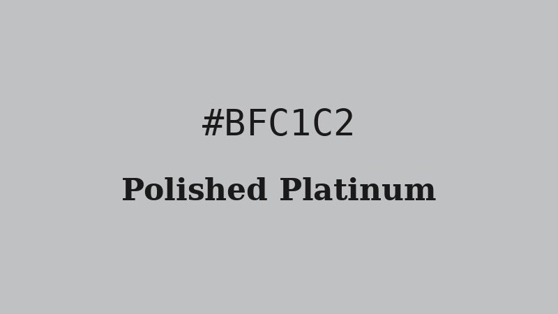 Platinum #BFC1C2 luxury color used by Rolls-Royce, Tiffany & Co., and Bang & Olufsen for modern engineered prestige