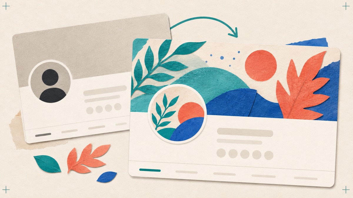  A generic social profile refreshed with coordinated seasonal cover art and matching circular profile artwork