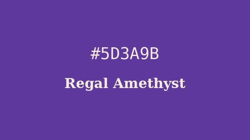 Regal Amethyst #5D3A9B luxury color used by Asprey of London and NARS for niche fragrance and ceremonial branding