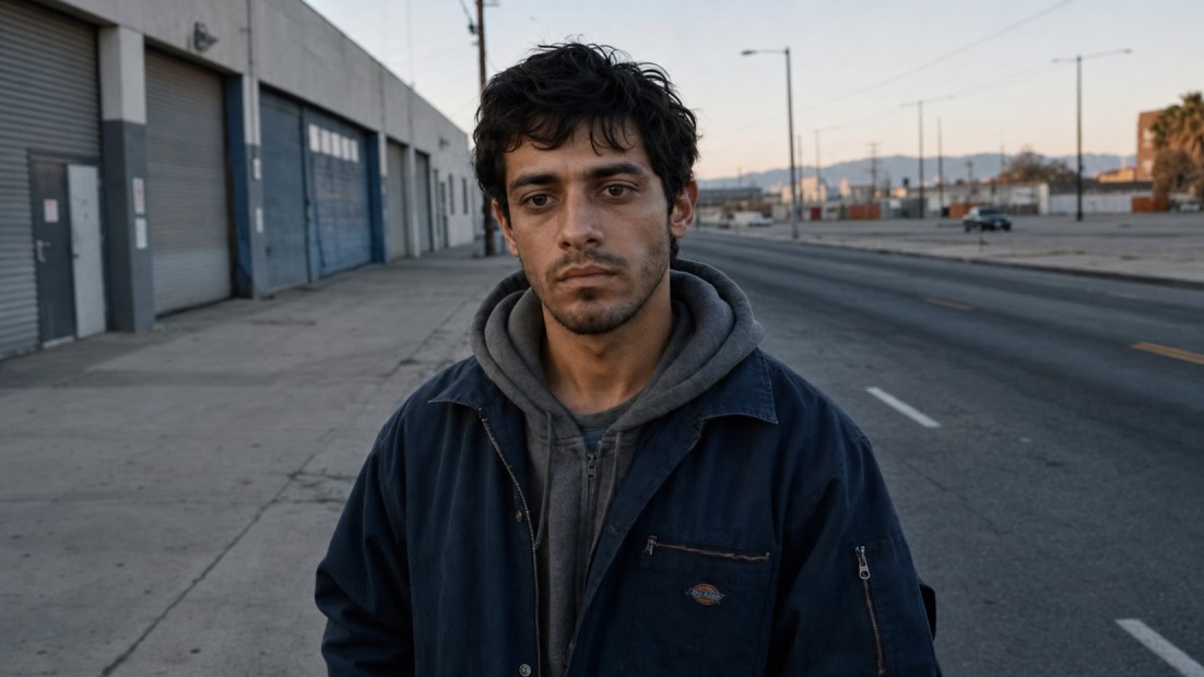 Emre, our lead — an actor who does not exist — realizing the street is empty. Straight from the finished film.