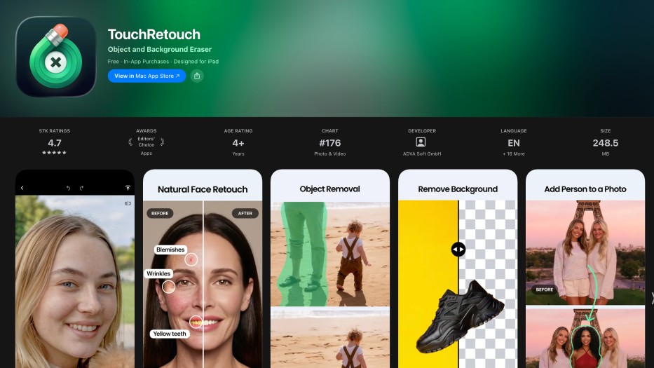 TouchRetouch in AppStore