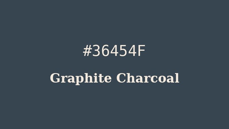 Graphite Charcoal #36454F luxury color used by Tom Ford Eyewear, Apple Pro, and Montblanc for engineered modern prestige