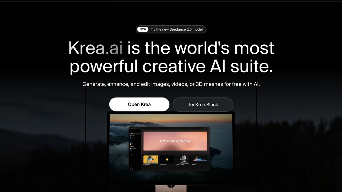 Krea AI website