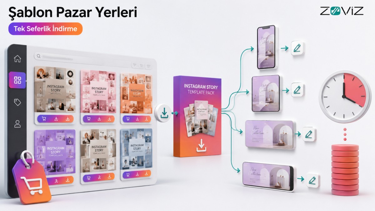 Instagram şablon pazar yerleri ve stok siteler 