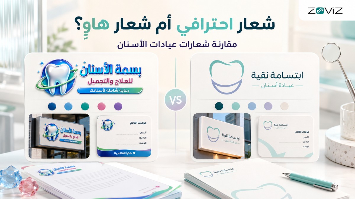 شعار احترافي أم شعار هاوٍ؟ مقارنة شعارات قطاع عيادات الأسنان
