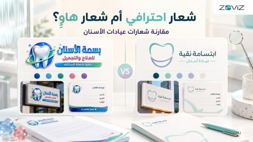 شعار احترافي أم شعار هاوٍ؟ مقارنة شعارات قطاع عيادات الأسنان