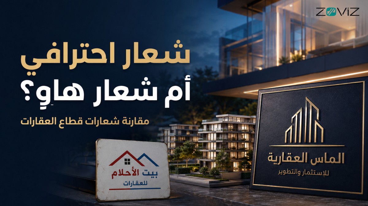 شعار احترافي أم شعار هاوٍ؟ مقارنة شعارات قطاع العقارات