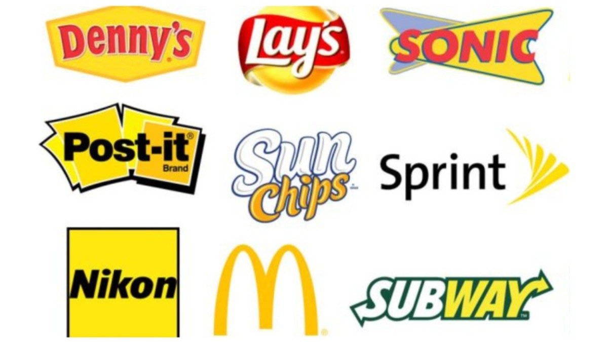 Yellow color business logos