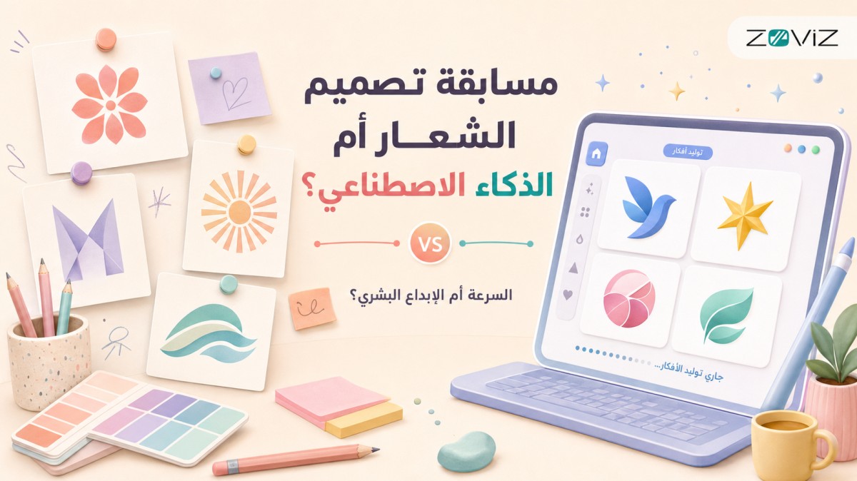 مسابقة تصميم الشعار مقابل أدوات الذكاء الاصطناعي: أيهما أنسب لعملك؟