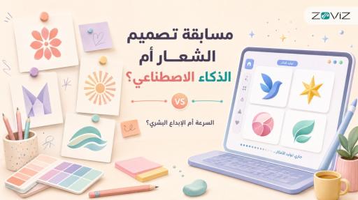 مسابقة تصميم الشعار مقابل أدوات الذكاء الاصطناعي: أيهما أنسب لعملك؟