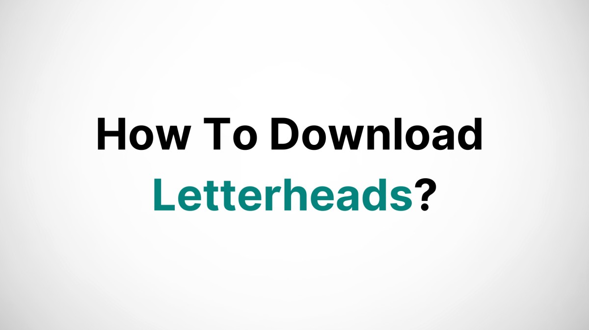 How to Download Your Letterhead