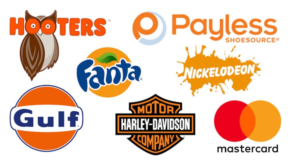 Orange color business logos