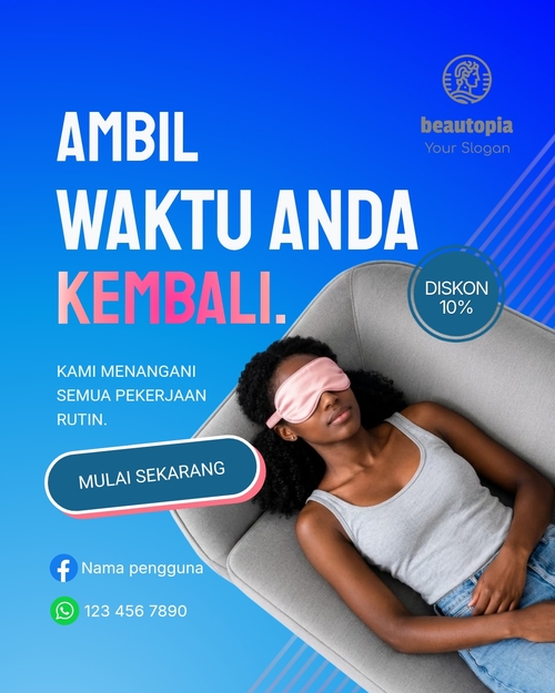 Template postingan Instagram Yoga