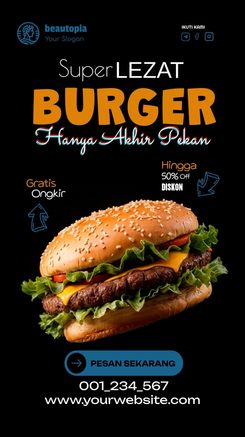 Template cerita Instagram Katering