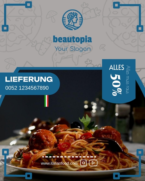 Instagram-Beitragsvorlage Café