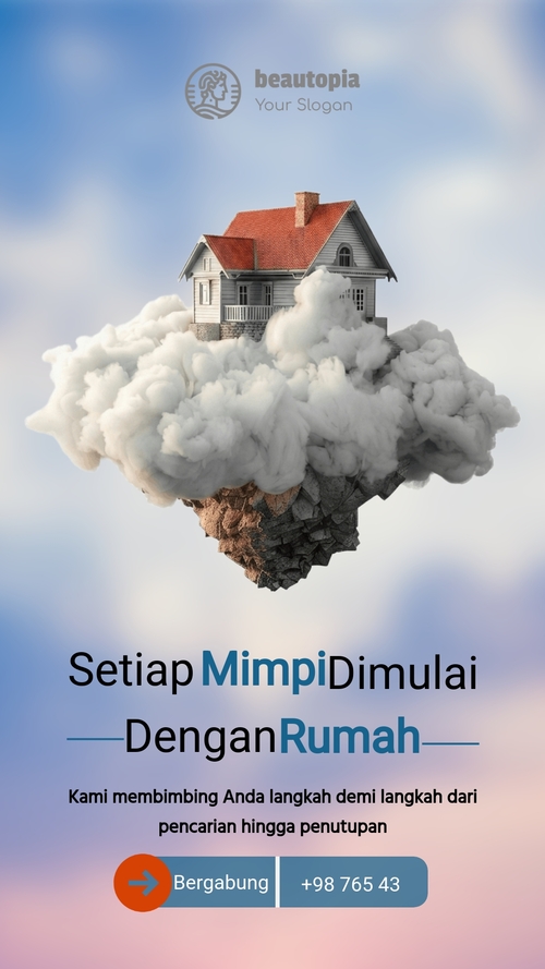 Template cerita Instagram Daftar Properti