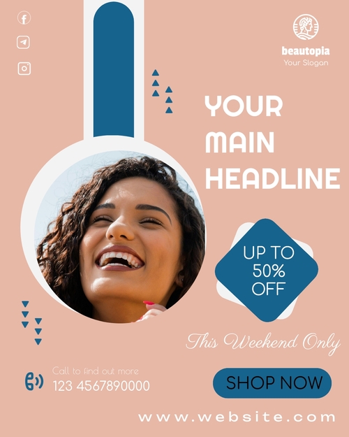 Hair Salon Instagram post template