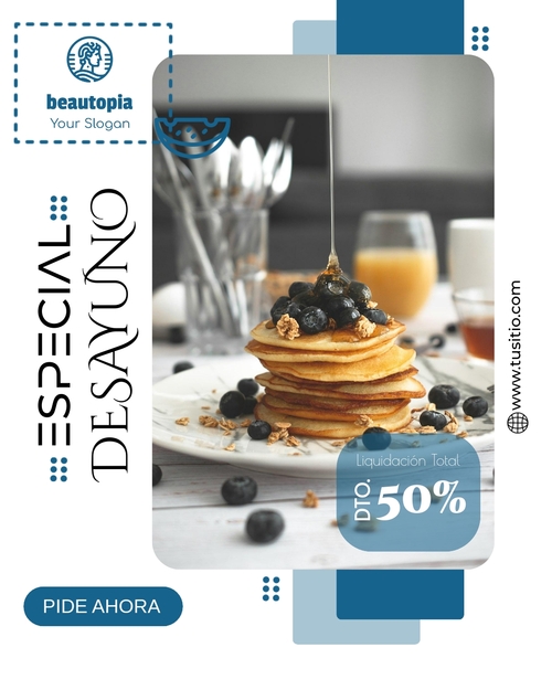 Plantilla de publicación de Instagram Cafetería