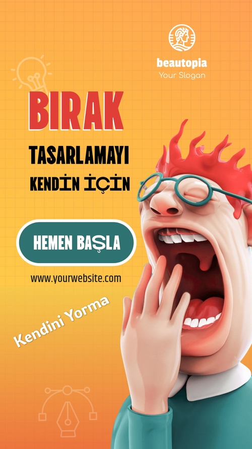 Üniversite Instagram hikaye şablonu