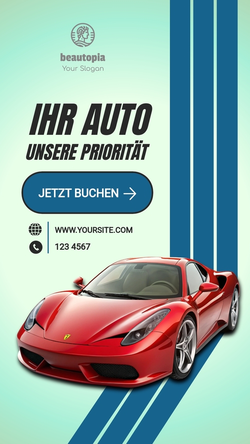 Fahrzeugaufbereitung Instagram-Story-Vorlage
