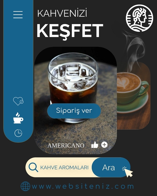 Kafe Instagram gönderi şablonu