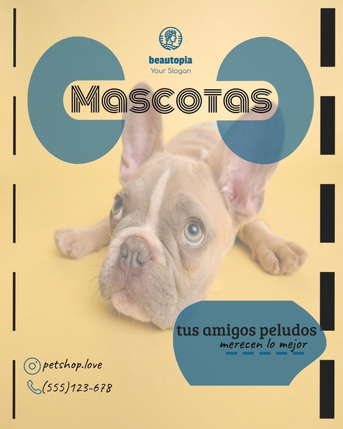 Plantilla de publicación de Instagram Peluquería de mascotas