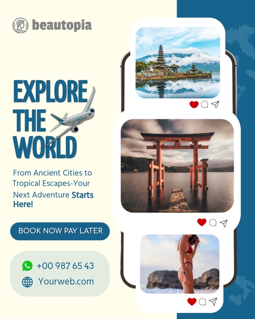 Travel Instagram post template
