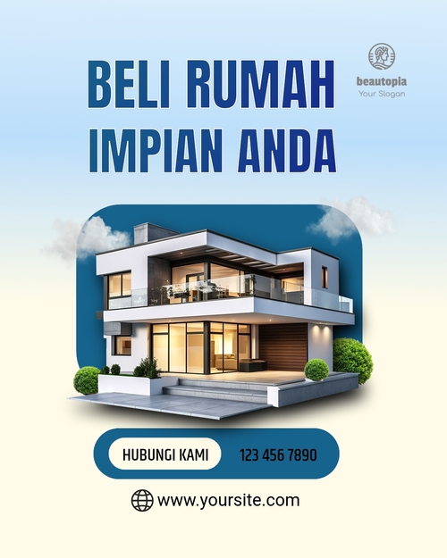 Template postingan Instagram Agen properti