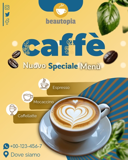 Modello di post Instagram Caffè