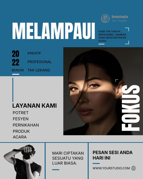Template postingan Instagram Fotografi