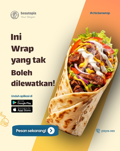 Template postingan Instagram Kafe