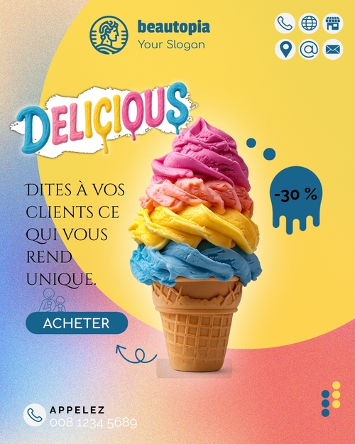 Modèle de publication Instagram Café