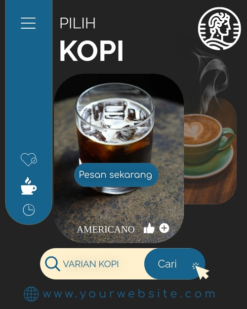 Template postingan Instagram Kafe