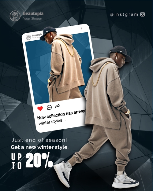 Gym & Fitness Instagram post template