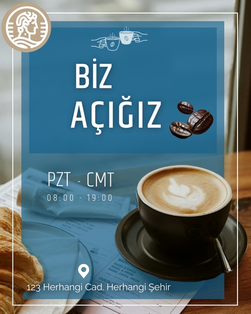Kafe Instagram gönderi şablonu