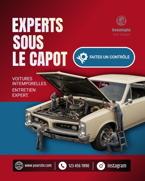 Modèle de publication Instagram Concession automobile