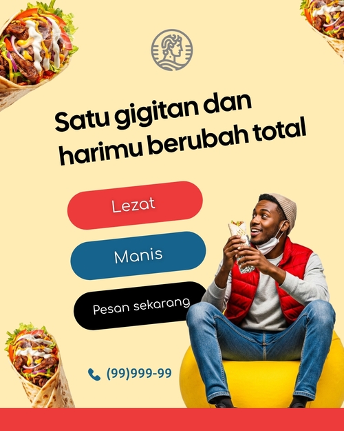 Template postingan Instagram Kafe