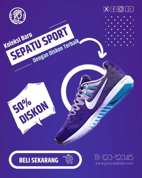Template postingan Instagram Pelatih Pribadi