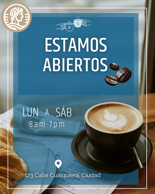 Plantilla de publicación de Instagram Cafetería