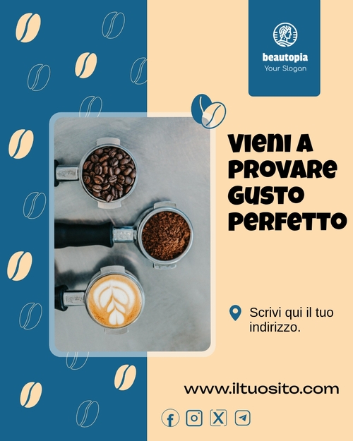 Modello di post Instagram Caffè