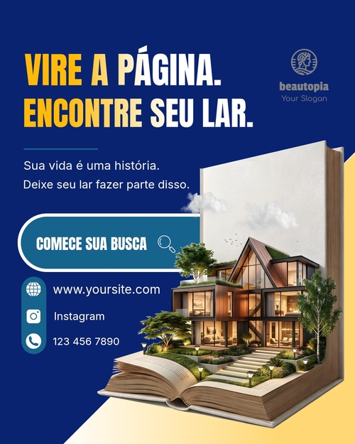 Modelo de post para Instagram Corretor de imóveis