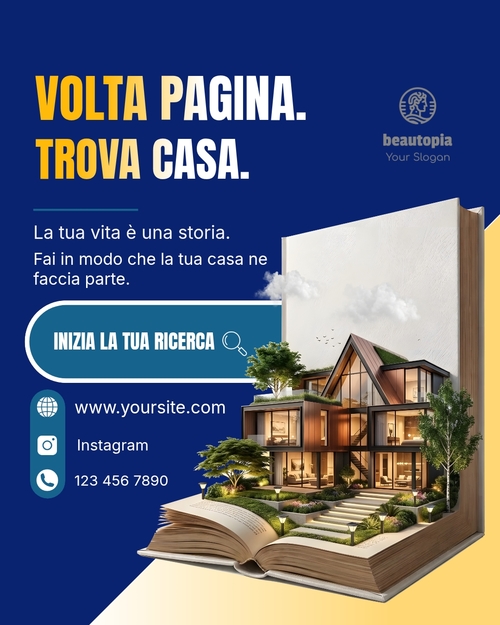 Modello di post Instagram Agente immobiliare